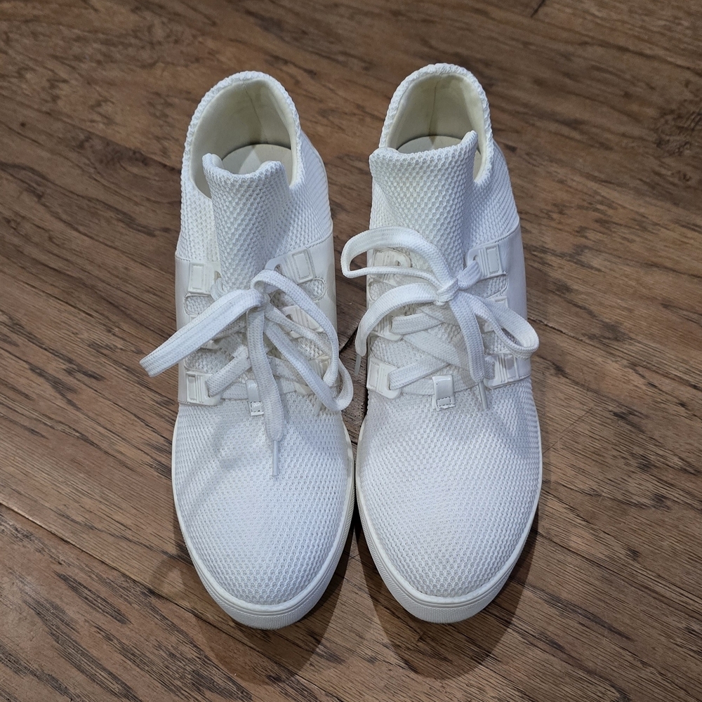 MIA All-White Knit Sneakers